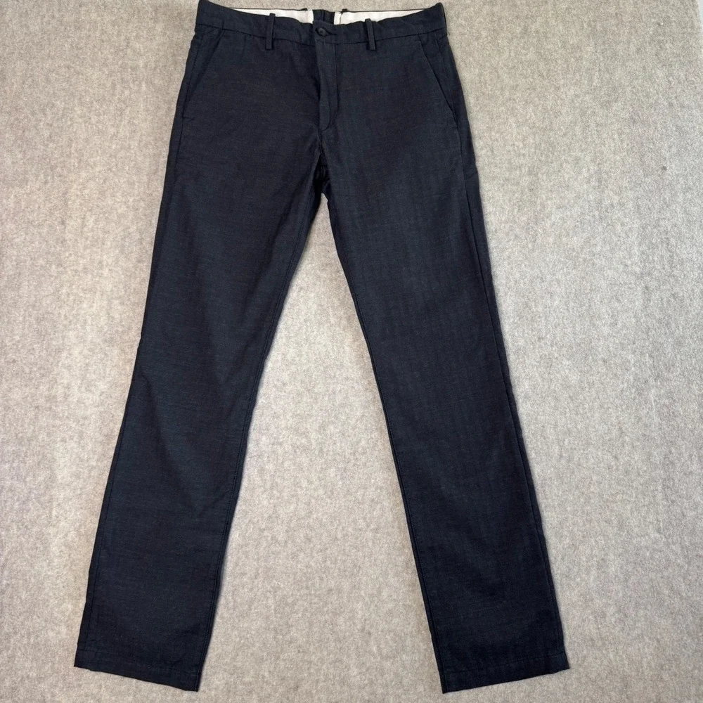 Levi Strauss Wool Blend Chino Pants Mens 32x34 Grey Slim Herringbone Trousers